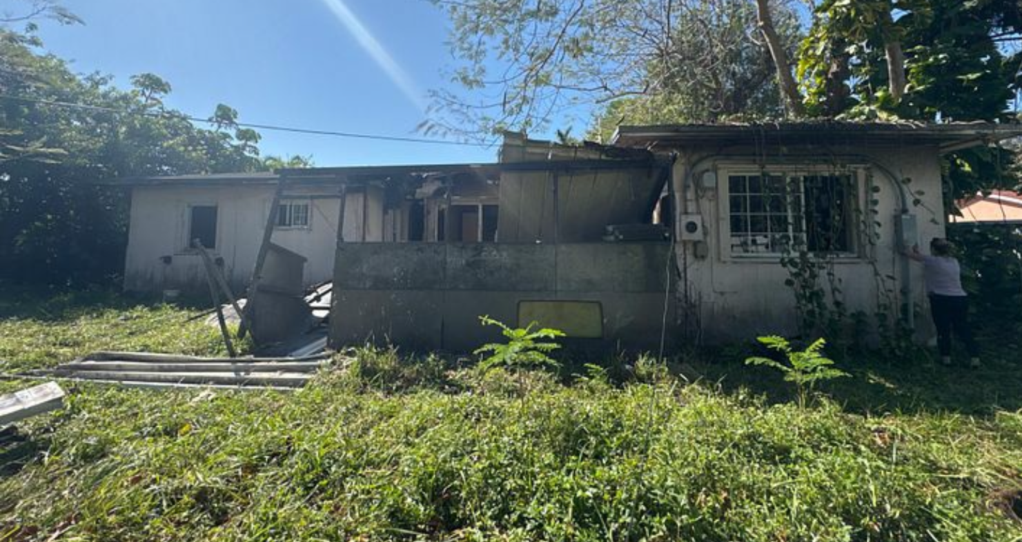 Rear exterior before renovation