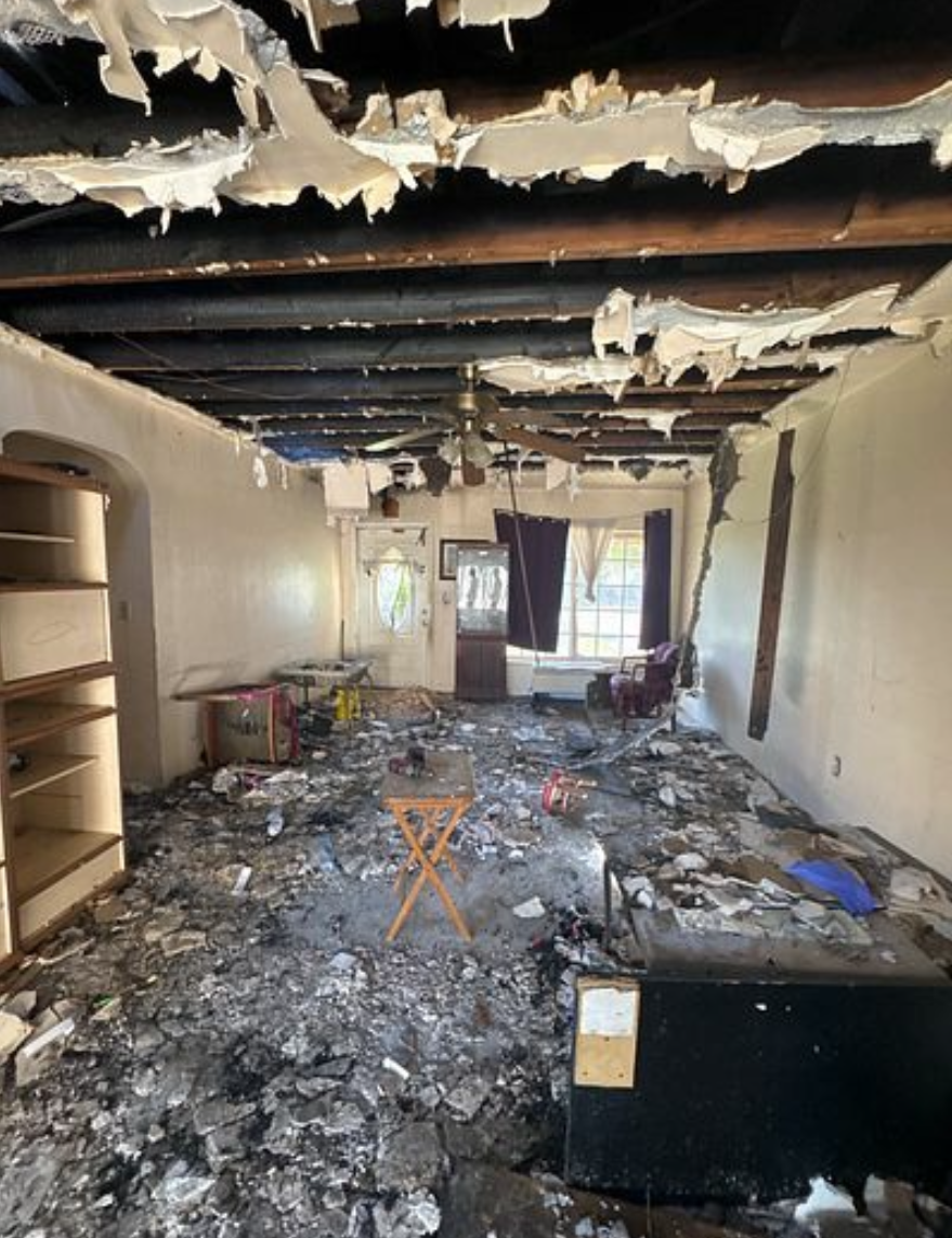 Living area before renovation